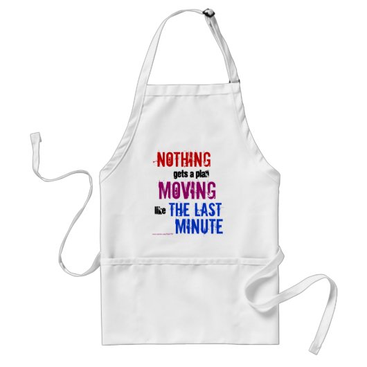 Last Minute Dinner Procrastinator Typografie Standaard Schort (Voorkant)
