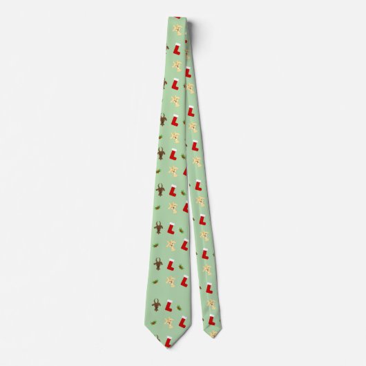 Last-Minute Gift Alert: Festive Goat Pattern Tie Stropdas (Voorkant)