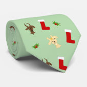 Last-Minute Gift Alert: Festive Goat Pattern Tie Stropdas (Opgerold)