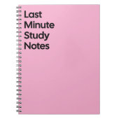 Last Minute Study Notebook Notitieboek (Voorkant)