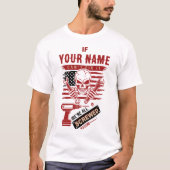 Last Name Shirt, Custom Fix It Mechanic Skull T-shirt (Voorkant)