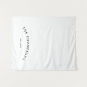  Last Name Sign Wedding Bridal Dinner Runner Sign Wandkleed (Voorkant (horizontaal))