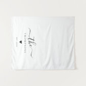 Last Name Sign Wedding Sweetheart Table Runner Wandkleed (Voorkant (horizontaal))