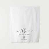 Last Name Sign Wedding Sweetheart Table Runner Wandkleed (Voorkant)