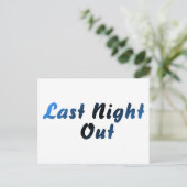 Last Night Out (blauw) Briefkaart (Staand voorkant)