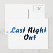 Last Night Out (blauw) Briefkaart (Voorkant / Achterkant)