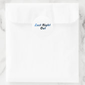 Last Night Out (blauw) Ronde Sticker (Tas)