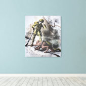 "Last of the Mohicans" van James Fenimore Cooper ( Canvas Afdruk (Insitu (Houten vloer))