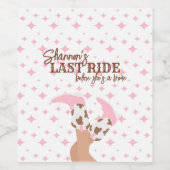 Last Ride Bachelorette Party Wijn Etiket (Enkel label)