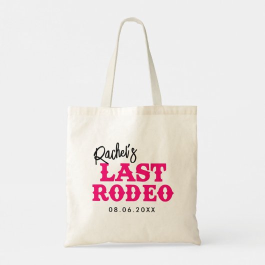 Last Rodeo Bachelorette Bridal Party Canvas tas (Achterkant)