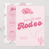 Last Rodeo Bachelorette Feest Template Kaart (Voorkant / Achterkant)