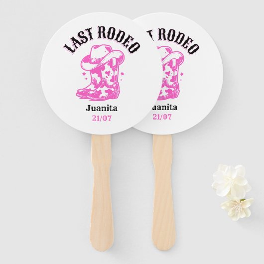last rodeo bachelorette party handwaaier (Voorkant en achterkant)