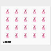 last rodeo bachelorette party pink cowgirl ronde sticker (Vel)
