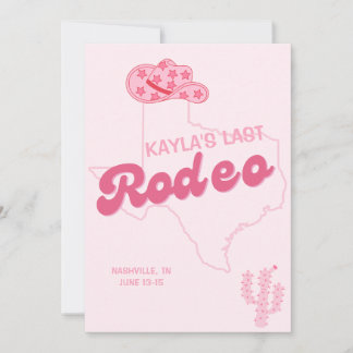 Last Rodeo Bachelorette Party Sjabloon Kaart