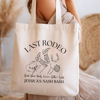 Last Rodeo Bachelorette, Personalized Boho Bridal Tote Bag