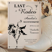 Last Rodeo Bachelorette Weekend Itinerary Invitati Kaart