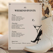 Last Rodeo Bachelorette Weekend Itinerary Invitati Kaart