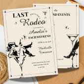 Last Rodeo Bachelorette Weekend Itinerary Invitati Kaart
