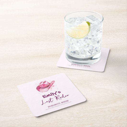 Last Rodeo Bachelorette Weekend | Roze Onderzetter (Insitu)