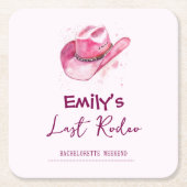 Last Rodeo Bachelorette Weekend | Roze Onderzetter (Voorkant)
