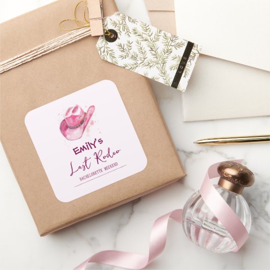 Last Rodeo Bachelorette Weekend | Roze Sticker (Geschenken)