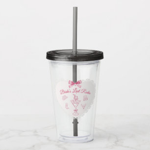 “Last Rodeo” Bruidsstam Western Bachelorette Acryl Drinkbeker