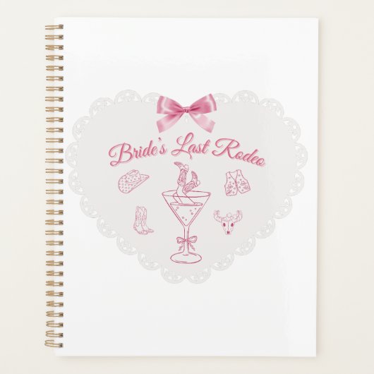 “Last Rodeo” Bruidsstam Western Bachelorette Planner (Voorkant)