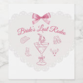 “Last Rodeo” Bruidsstam Western Bachelorette Wijn Etiket (Enkel label)
