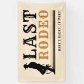 Last Rodeo Cowboy Bachelor Party Tan Brown Spandoek (Verticaal)