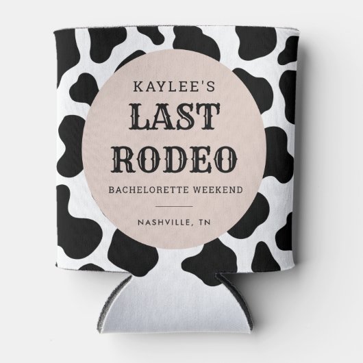 Last Rodeo Cowgirl Bachelorette Weekend Favors Blikjeskoeler (Voorkant)