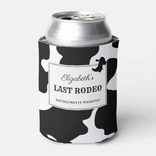 Last Rodeo Cowgirl Bachelorette Weekend Favors Blikjeskoeler (Blikje Voorkant)