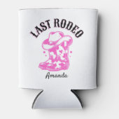 last rodeo cowgirl pink western bachelorette party blikjeskoeler (Voorkant)