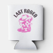 last rodeo cowgirl pink western bachelorette party blikjeskoeler (Achterkant)