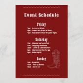 Last Rodeo Cowgirl Western Bachelorette Invitation Kaart (Achterkant)