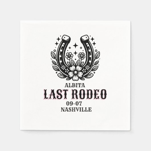 last rodeo custom name servet (Voorkant)