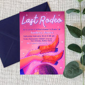 Last Rodeo - Disco Cowgirl Invitation Kaart