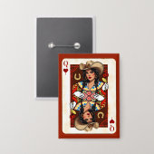 Last Rodeo Midwest Queen of Hearts Card Button (Voorkant / Achterkant)