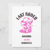 last rodeo pink cowgirl kaart (Voorkant)