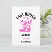 last rodeo pink cowgirl kaart (Staand voorkant)