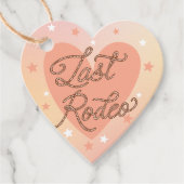 Last Rodeo Retro Western Sweet Hart Bruiloftsfeest Bedankjes Labels (Voorkant)