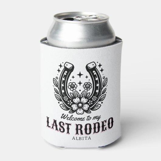 last rodeo western bachelorette party custom name blikjeskoeler (Blikje Voorkant)