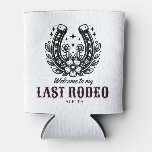 last rodeo western bachelorette party custom name blikjeskoeler (Voorkant)