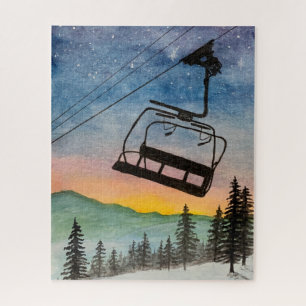 Last Run Jigsaw Puzzle for Skiers Legpuzzel