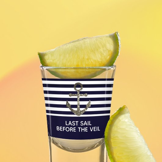 Last Sail Anchor Veil Bachelorette Party Wedding Shot Glas