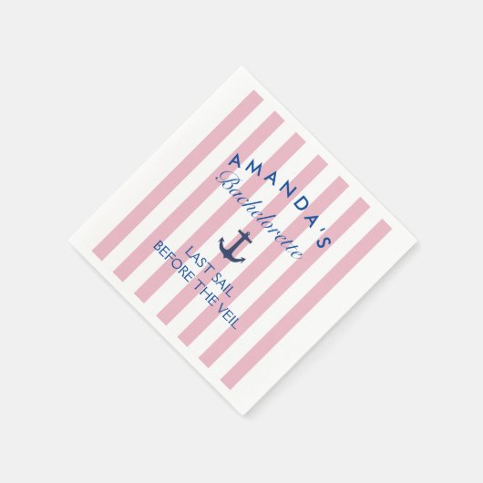 Last Sail Before The Veil Bachelorette Napkins Servet (Hoek)
