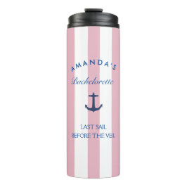 Last Sail Before The Veil Bachelorette Tumbler Thermosbeker