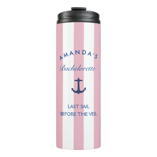 Last Sail Before The Veil Bachelorette Tumbler Thermosbeker (Voorkant)