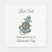 Last Sail Nautical Bachelorette Party Servet (Voorkant)