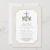 Last Sail Nautical Bridal Shower Uitnodiging (Voorkant)