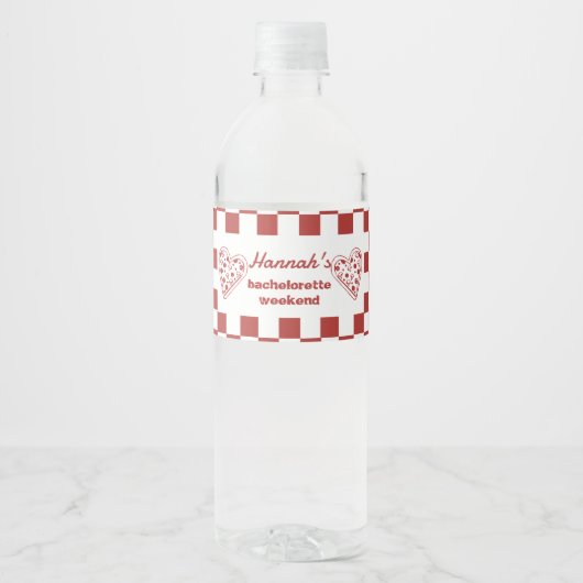 Last Slice Pizza Bachelorette Waterfles Etiket (Voorkant)